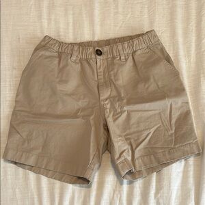 Chubbies Light Tan Cotton Elastic Waist Shorts - Size: S - 7” Inseam